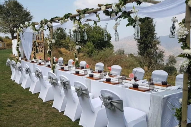 Outdoor Reception Decoration Setup